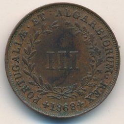 Португалия 3 рейса 1868 год