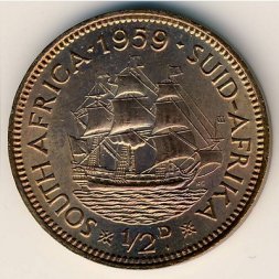 ЮАР 1/2 пенни 1959 год