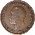 Великобритания 1/2 пенни 1928 год - Король Георг V