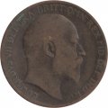 Великобритания 1 пенни 1910 год - Король Эдуард VII