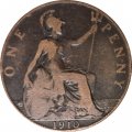 Великобритания 1 пенни 1910 год - Король Эдуард VII