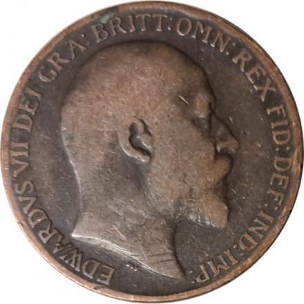 Великобритания 1 пенни 1910 год - Король Эдуард VII