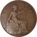 Великобритания 1 пенни 1910 год - Король Эдуард VII