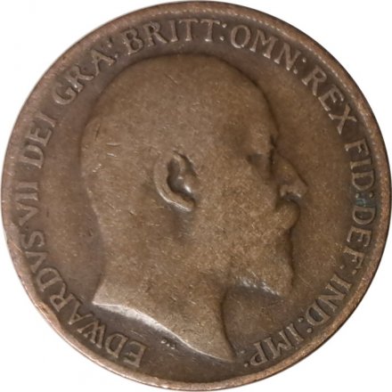 Великобритания 1 пенни 1910 год - Король Эдуард VII