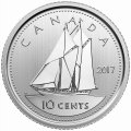 Набор из 6 монет Канада 2017 год - Белый гусь