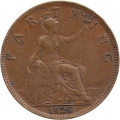Великобритания 1 фартинг 1928 год - Король Георг V