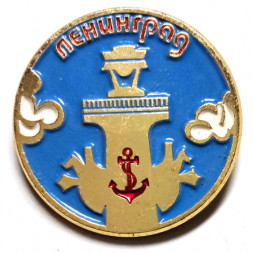 Значок Ленинград. Ростральная колонна. ЛМД (тип 1)