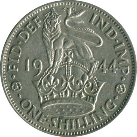 Великобритания 1 шиллинг 1944 год - Английский герб