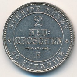 Саксония 2 новых гроша 1864 год