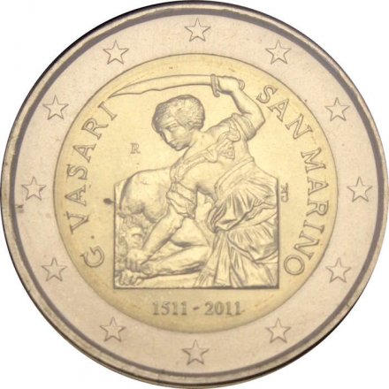 Сан-Марино 2 евро 2011 год - Джорджо Вазари