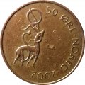 Норвегия 50 эре 2002 год