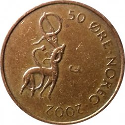 Норвегия 50 эре 2002 год