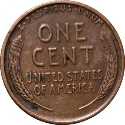 США 1 цент 1927 год - Wheat Penny, Линкольн (без отметки МД)