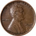 США 1 цент 1927 год - Wheat Penny, Линкольн (без отметки МД)