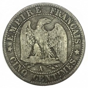 Франция 5 сантимов 1853 год - Отметка монетного двора: &quot;A&quot; - Париж