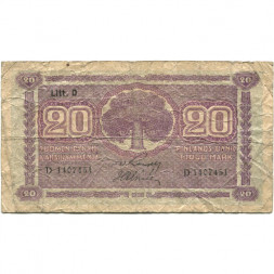 Финляндия 20 марок 1939 год - VG