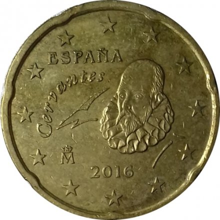 Испания 20 евроцентов 2016 год
