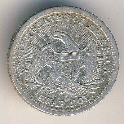 США 25 центов (1/4 доллара) 1853 год