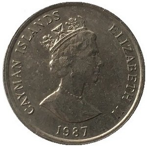 Каймановы острова 10 центов 1987 год