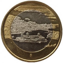 Финляндия 5 евро 2018 год - Замок Олавинлинна