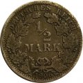 Германия 1/2 марки 1906 год (А) - F