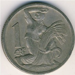 Чехословакия 1 крона 1925 год