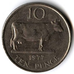 Гернси 10 пенсов 1977 год
