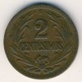 Уругвай 2 сентесимо 1943 год