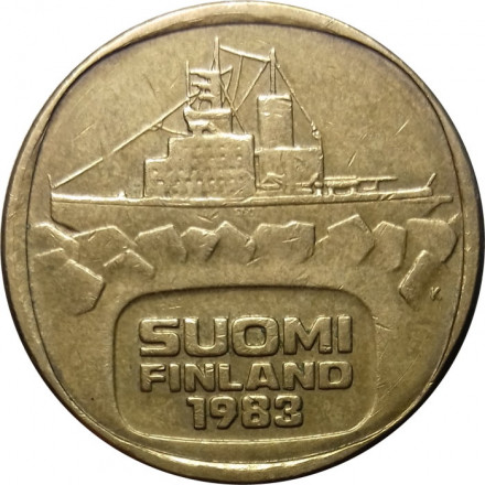 Финляндия 5 марок 1983 год (K) - Ледокол &quot;Урхо&quot;