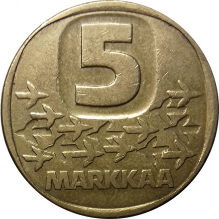 Финляндия 5 марок 1983 год (K) - Ледокол &quot;Урхо&quot;