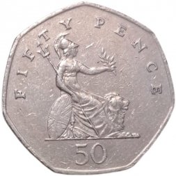 Великобритания 50 пенсов 2007 год