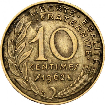 Франция 10 сантимов 1962 год - Марианна
