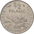 Франция 1/2 франка 1972 год