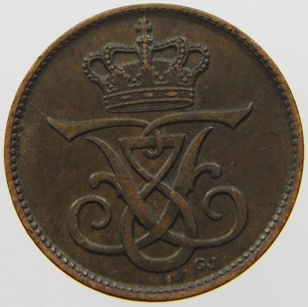 Дания 1 эре 1909 год - Король Фредерик VIII
