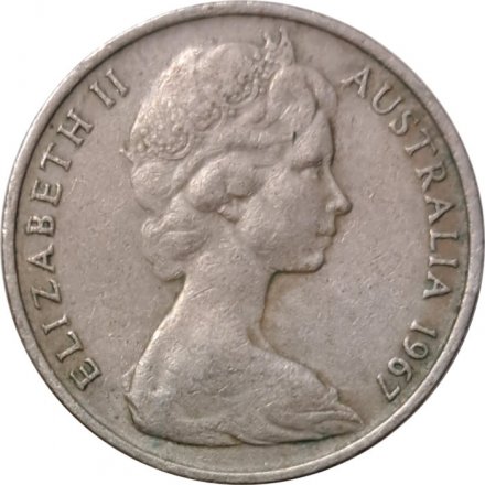 Австралия 10 центов 1967 год