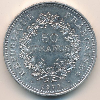 Франция 50 франков 1977 год