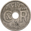 Дания 10 эре 1937 год - Король Кристиан X