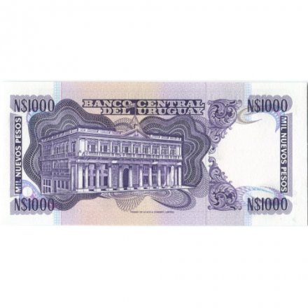 Уругвай 1000 новых песо 1991 год (серия C) - UNC