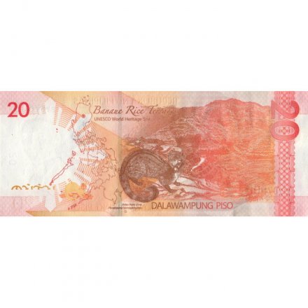 Филиппины 20 песо 2022 год - Мануэль Кесон aUNC