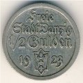 Данциг 1/2 гульдена 1923 год