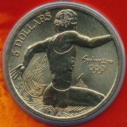 Австралия 5 долларов 2000 год - Олимпийские игры в Сиднее. Триатлон