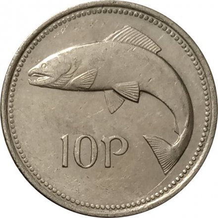 Ирландия 10 пенсов 1993 год - Лосось
