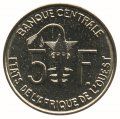 Западная Африка 5 франков 2012 год - Голова газели