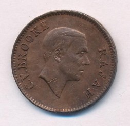 Монета Саравак 1 цент 1930 год