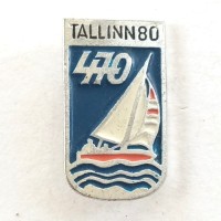 Значок Олимпийские игры. Таллин-80. Яхты класса "470" 