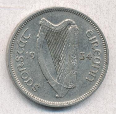 Ирландия 6 пенсов 1934 год