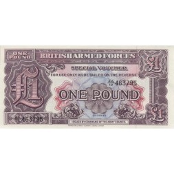 Вооруженные силы Великобритании 1 фунт 1948 год - 2 серия - UNC