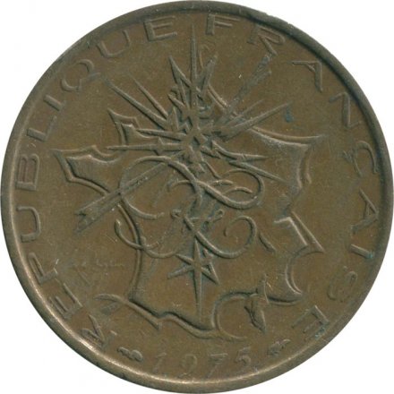 Франция 10 франков 1975 год