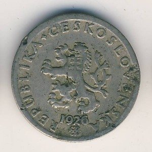 Чехословакия 20 геллеров 1926 год