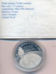 Испания 1000 песет 1995 год - Олимпийские Игры, Атланта 1996